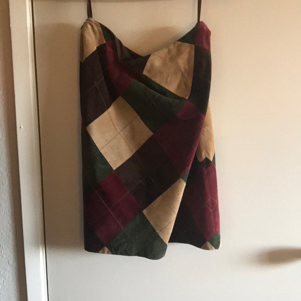 Suede skirt